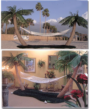 7 Foot Palm tree  Hammock set,   Your ultimate party accessory!