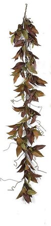 P-70365 6 feet Magnolia Leaf Garland - Mixed Brown