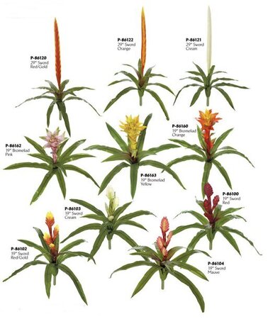 Artificial Sword Bromeliad Comes in Assorted Colors See Details