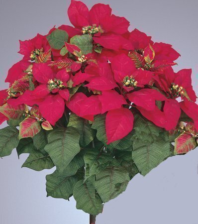 EF-740 Large 22 inchesPoinsettia 9 6.5 inches to 11 inches –Silk Blooms, 2–4.75 inches Buds, 70–3...