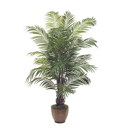 EF-1803 6 feet Artificial Areca Palm Tree 824 Lvs Natural Fiber Trunk