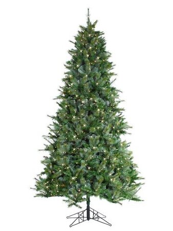 EF-Y0E509-GR/BL 9'Hx59"D  Ceasar  Blue Artificial  Christmas  Tree Pine   x1959 w/900 Smart All-Lit Clear Lights on Metal Base Green Blu