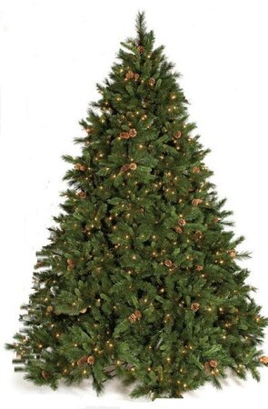 C-100071 7.5 feet Vienna Mixed Pine Tree 900 Clear Lights 66 inches Wide