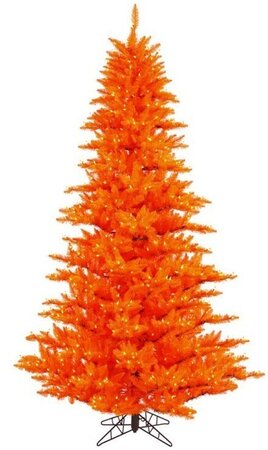 EF-122356   5.5 feet x 42 inches Orange Fir 400 Orange Lights 794 Tips