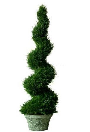 EF-1827 6 feet Outdoor Cypress Spiral Topiary