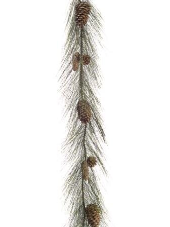 EF-323  	6 feet Long Needle Pine/ Pinecone/Twig Garland Green Brown**Price is for a 3 pc set***