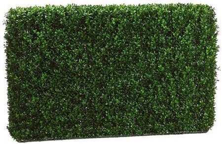 EF-255  	21.5"Hx9"Wx36"L Boxwood Hedge  Two Tone Green Indoor/Outdoor