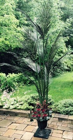 EF-0506  6 feet Outdoor Polyblend  Paradise Palm - Synthetic Trunks - 16 Fronds - Green - Bare Tr...