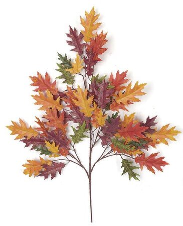 Firesafe 29 Inch Pin Oak Branch In Multi-Fall Color Or Gold (Sold By Dozen)