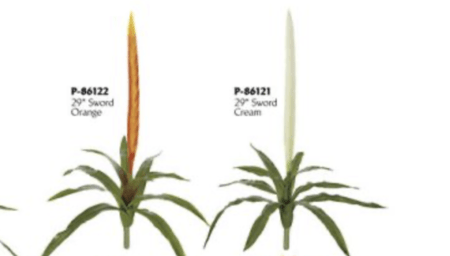 Artificial Sword Bromeliad Comes in Assorted Colors See Details