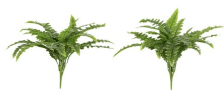 19" Outdoor UV Rated Artificial Boston Fern (Indoor/Outdoor) - Set Of 2
