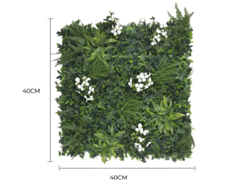 40" x 40" Outdoor UV Rated Luxury  Artificial Vertical Garden Commercial Grade UV Resistant