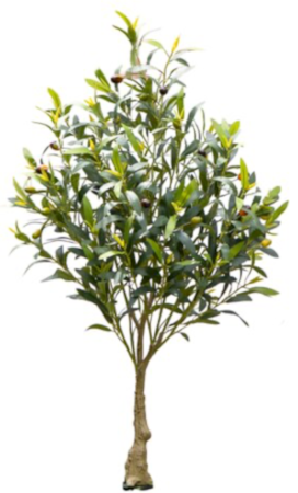 3.5 Foot Outdoor UV Resistant Artificial Olive Bush With Integrated Ground Stake (Indoor/Outdoor)