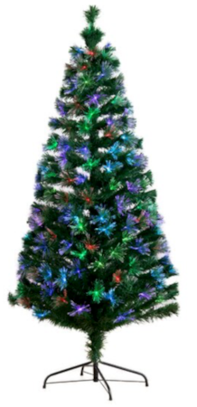 6' Pre-Lit Fiber Optic Artificial Christmas Tree With 220 Colorful LED And Remote Control Show