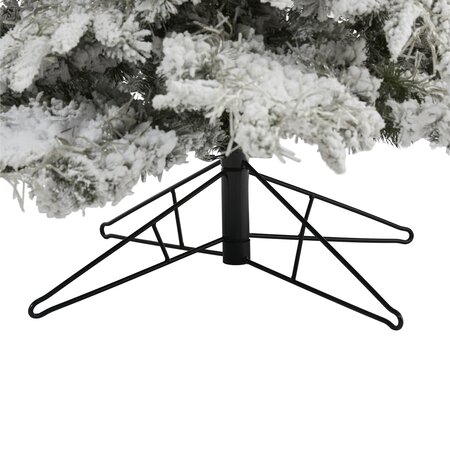 9' Flocked Grand Northern Rocky Fir Artificial Christmas Tree with 8208 Warm Cluster (Multifuncti...