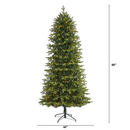 7.5' Belgium Fir "Natural Look" Artificial Christmas Tree with 550 Clear LED Lights