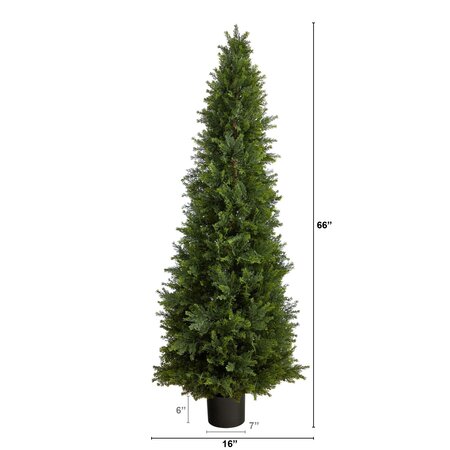 5.5' Cypress Cone Topiary Artificial Tree UV Resistant (Indoor/Outdoor)