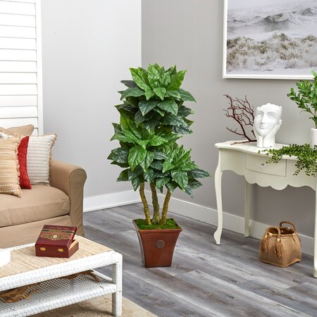 57” Bird Nest Artificial Tree In Brown Planter UV Resistant (Indoor/Outdoor)