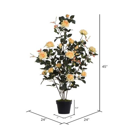 45" Yellow Rose Plant in Pot