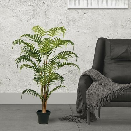 47" Potted Fern Palm Real Touch Leaves
