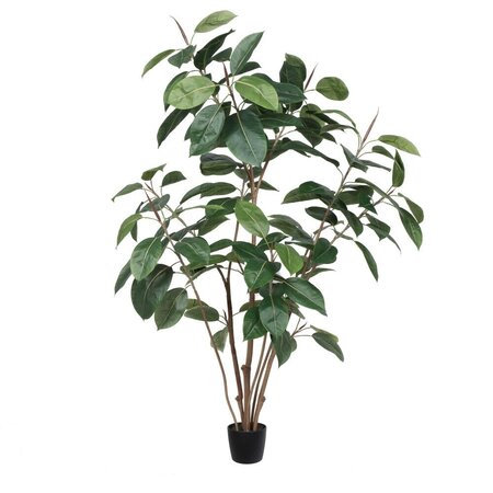5' Potted Rubber Treew/132 Lvs-Green