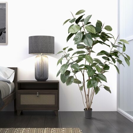 5' Potted Rubber Treew/132 Lvs-Green