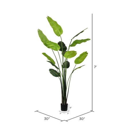 7' Potted Travelers Palm 14 Leaves