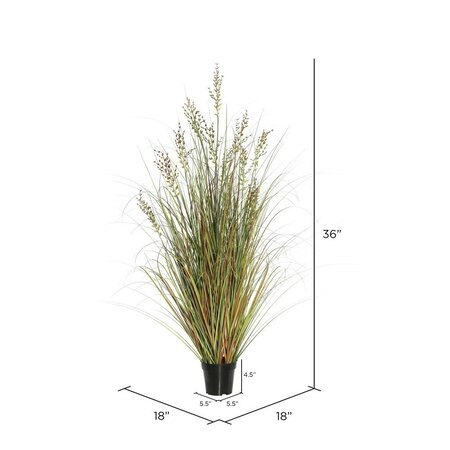 36 inches Green and Brown Grass in Pot