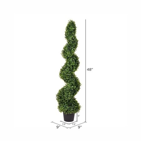 4' Boxwood Spiral In Pot UV