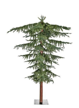 7.5 feet Umbrella Pine Christmas Tree - 864 PE/PVC Tips  - 66 inches Top Width - Metal Base