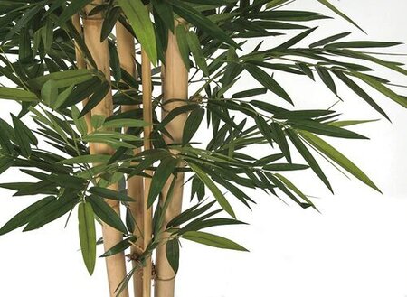 7 feet  Bamboo Tree Natural Brown Thick and Thin Canes 1,664 Leaves Weighted Base