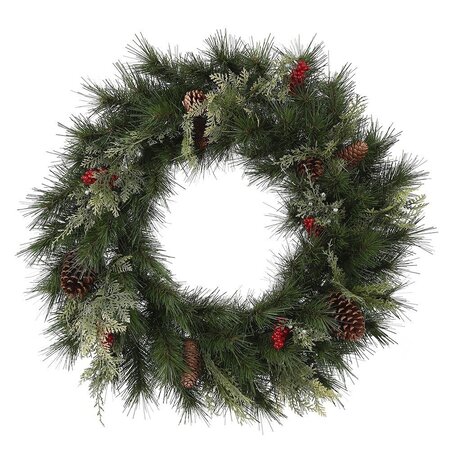 24 inches  Berry Pinecone Wreath 99T