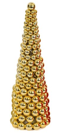 Reflective/Shiny Multi-Ball Cone Tree | 3 Ft. To 7 Ft. Tall - Green