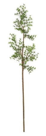 42 inches Plastic Needle Pine Spray - 10 Green Leaf Clusters
