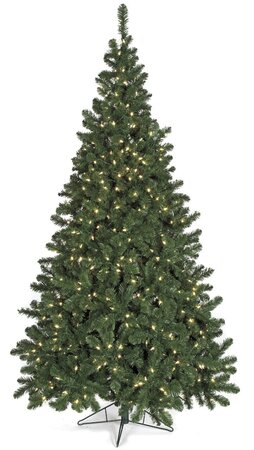 9 feet Winchester Pine Christmas Tree - Full Size - Clear Lights - Metal Stand