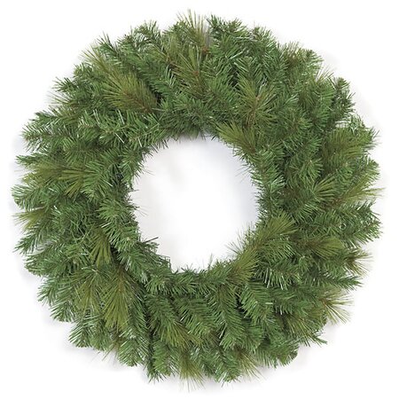 24 inches Mixed Pine Wreath - 130 Green Tips - 9 inches Inside Diameter