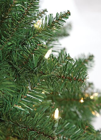 7.5 feet Monroe Pine Christmas Tree - Slim Size - 975 Green Tips - Wire Stand