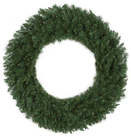60 inches Monroe Pine Wreath - 720 Green Tips - 400 Warm White LED Lights