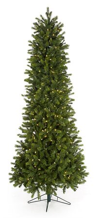 9 feet Allegheny Fir Christmas Tree - Pencil Size - 900 Warm White 5.5mm LED Lights