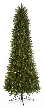 9 feet Allegheny Fir Christmas Tree - Pencil Size - 900 Warm White 5.5mm LED Lights
