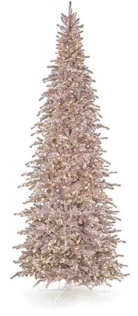 Earthflora's Matte Pink Blush Slim Tree With Led Lights - Sizes 4 Feet, 7 Feet, 9 Feet Or 12 Feet Tall