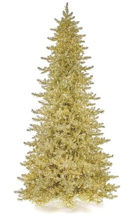 Earthflora's 5 Ft., 7.5 Ft., 9 Ft., 12 Ft., 15 Ft. - Deluxe Sparkling Champagne Trees With 3mm Cluster Led Lights