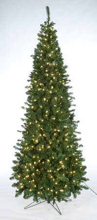 7.5 feet Winchester Pine Christmas Tree - Pencil Size - Clear Lights - Wire Stand