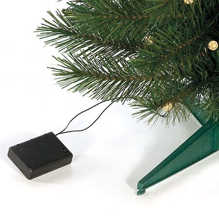 2 feet Mixed Pine Christmas Tree - Battery Operated - On/Off Switch - Green Tips