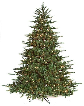 7.5 feet Asheville Spruce Christmas Tree - Full Size - 1,100 Clear Lights