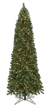 10 feet Virginia Pine Christmas Tree - Slim Size - 1,050 Warm White LED Lights