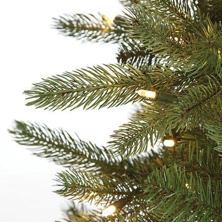 12 Foot Tall Spruce Christmas Tree - 4,699 PE/PVC Green Tips - 1,850 Warm White LED Lights