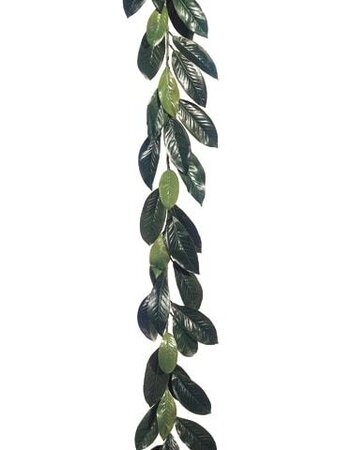 6 feet Magnolia Leaf Garland w/44 Leaves Green