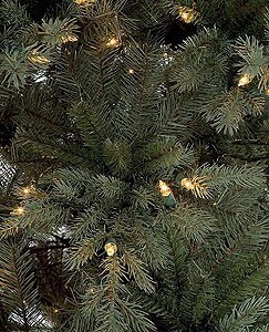 C-71431 Artificial l 9 feet **Natural Real Touch** Cilician Fir Christmas Tree Plastic Blue With Lights