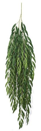66 inches Weeping Willow Branch - 376 Green Leaves